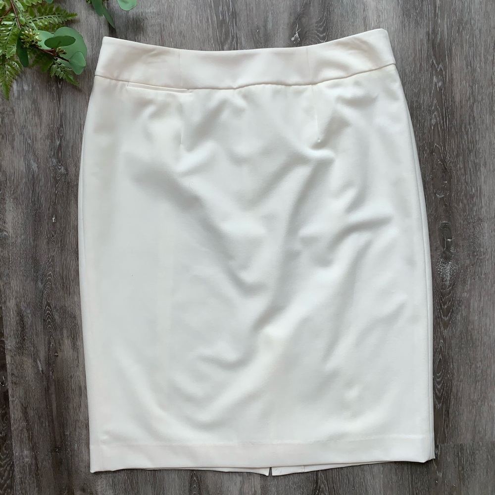 Calvin Klein Off-White Pencil Skirt